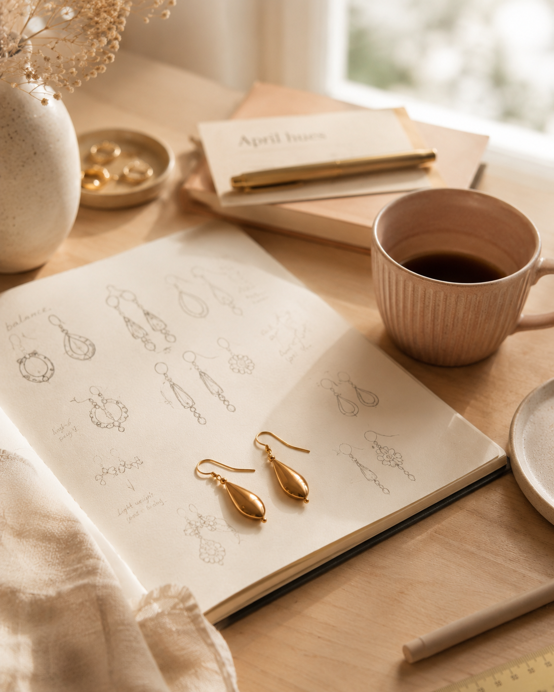 A small studio scene — the brand in progress